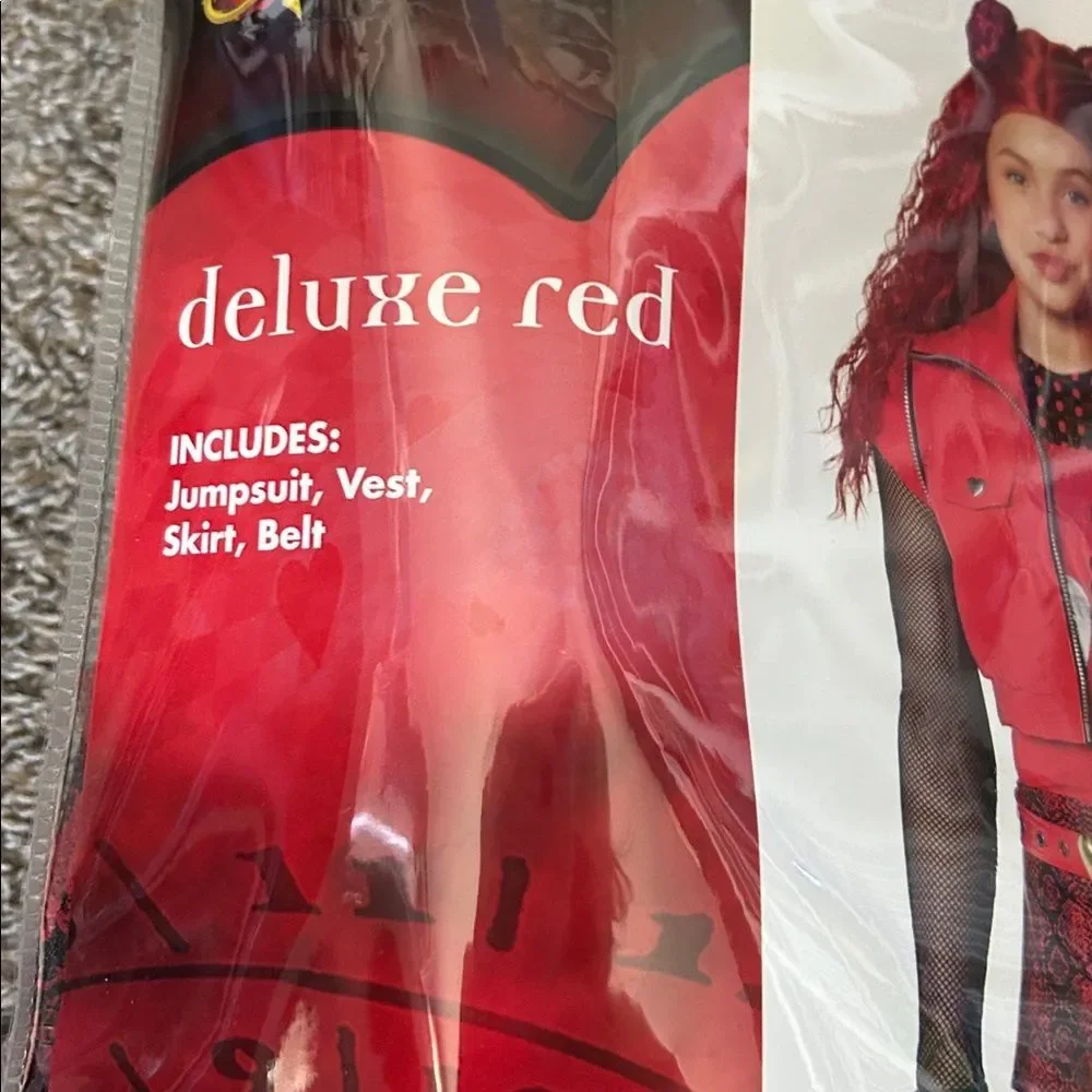 Disney Descendants Girl’s Deluxe Red Costume/Wig Spirit of Halloween Size 12/14